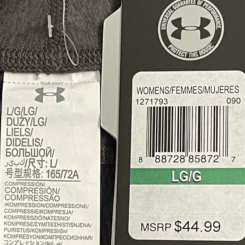 NWT Under Armour Legging keeps cool and compression workout Large - Picture 7 of 7